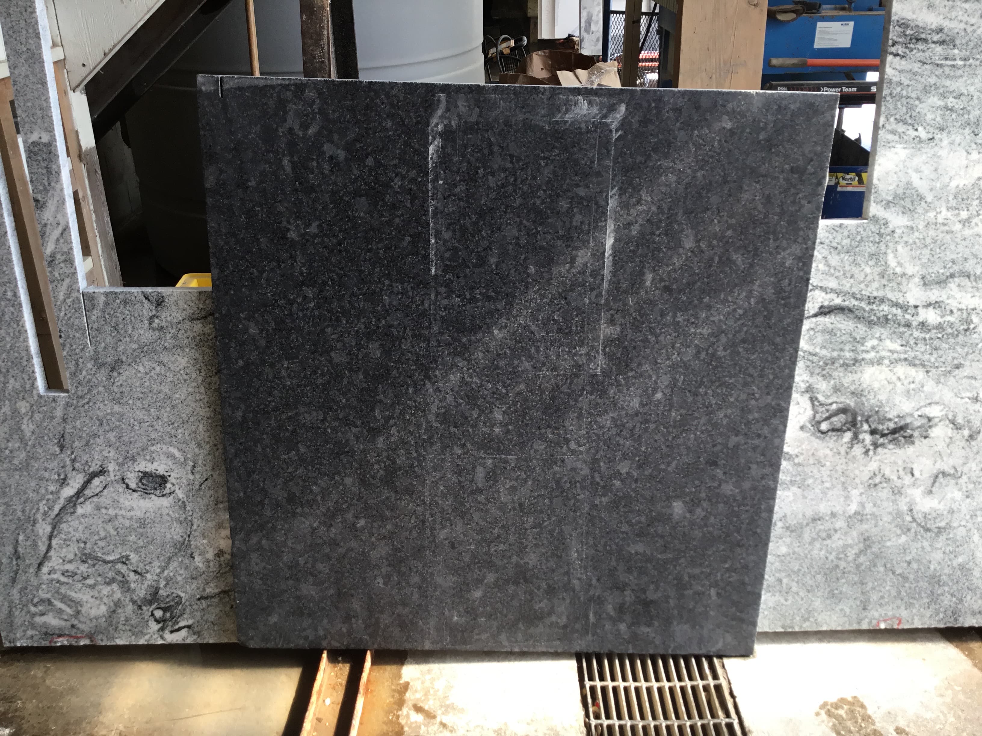 Steel Gray Polished/Leathered 3CM, pieza 11035-6.R1.R1